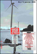 Photo d'une �olienne qui est gel�e